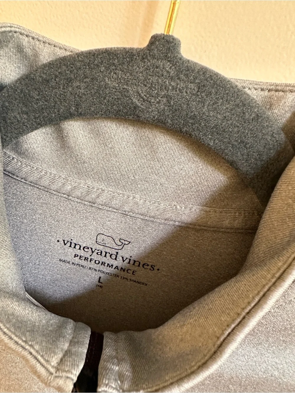 Vineyard Vines Light Gray Performance Quarter Zip